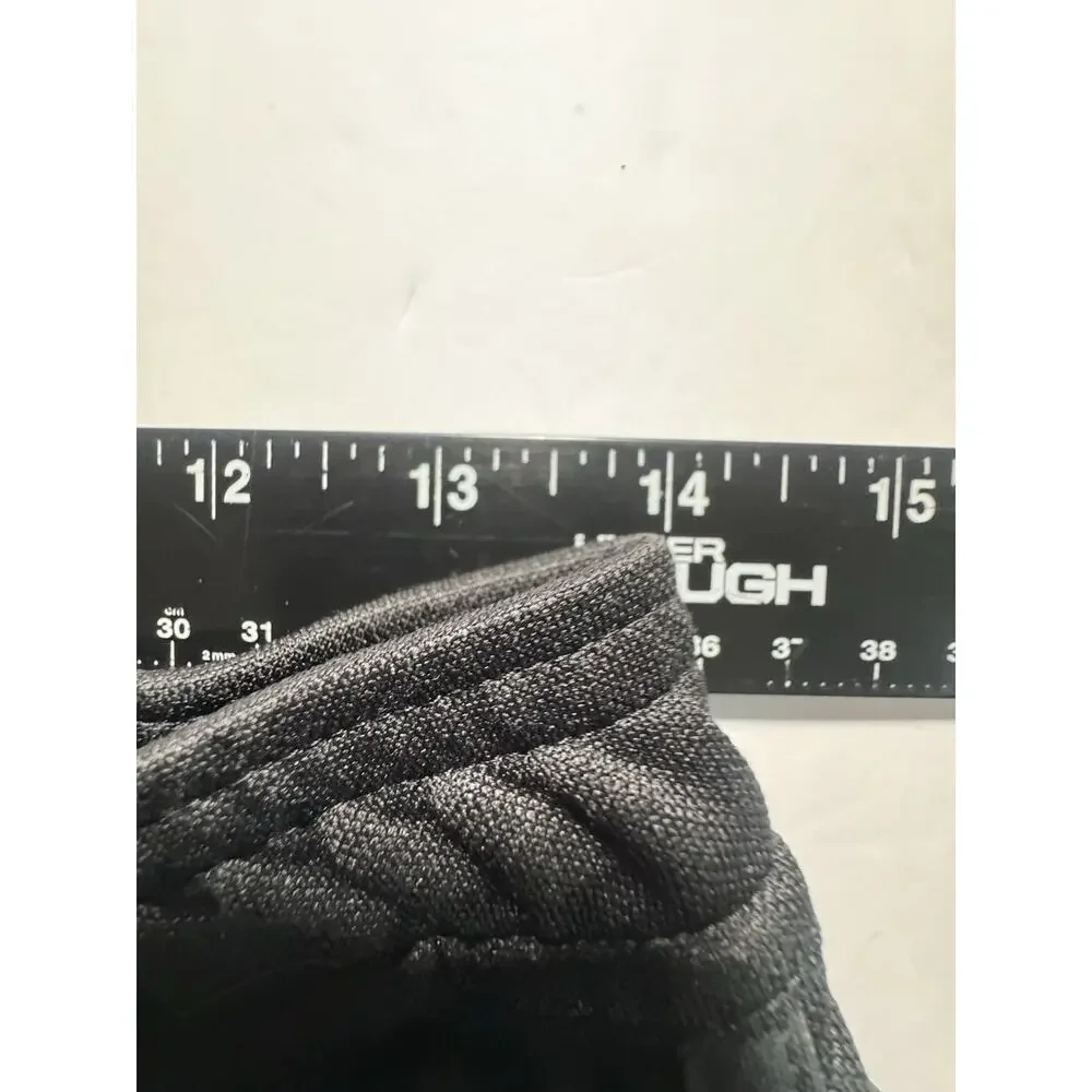 Adidas Boys Medium 12-14 Track Pants Black 3 Stripe Soccer Training Zip Ankle